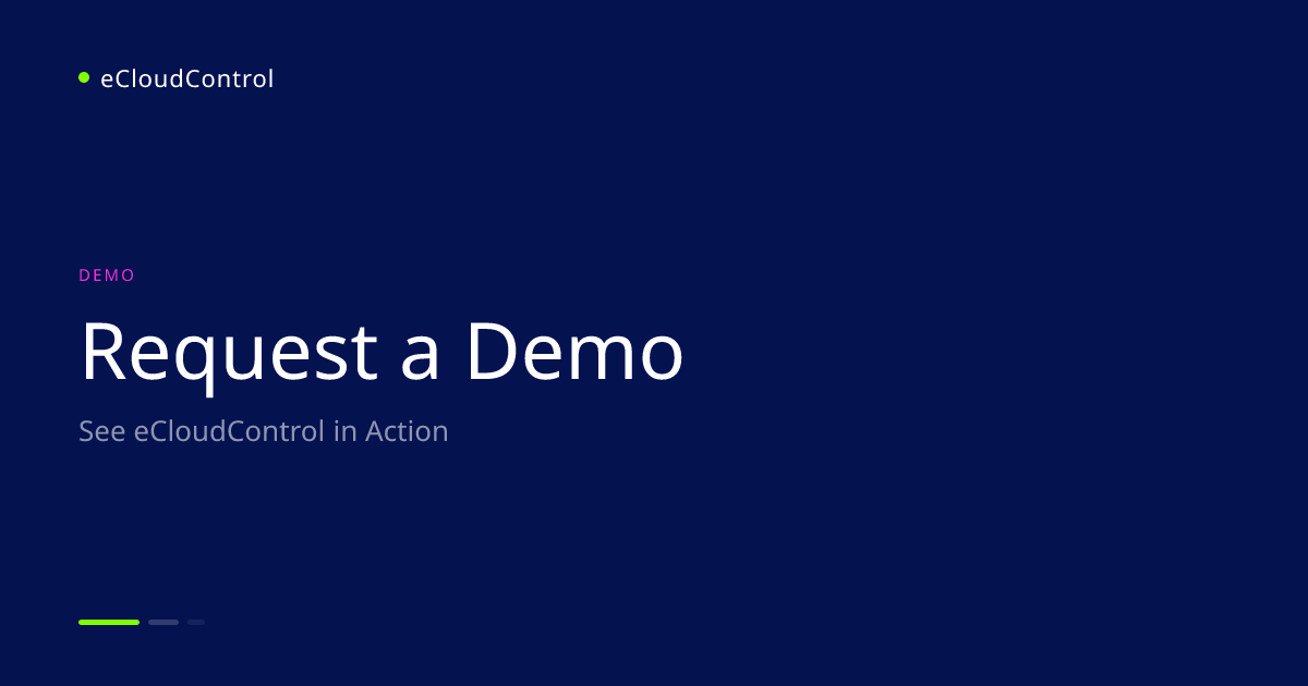 Request a Demo of AppZ, DataZ & ManageZ | eCloudControl