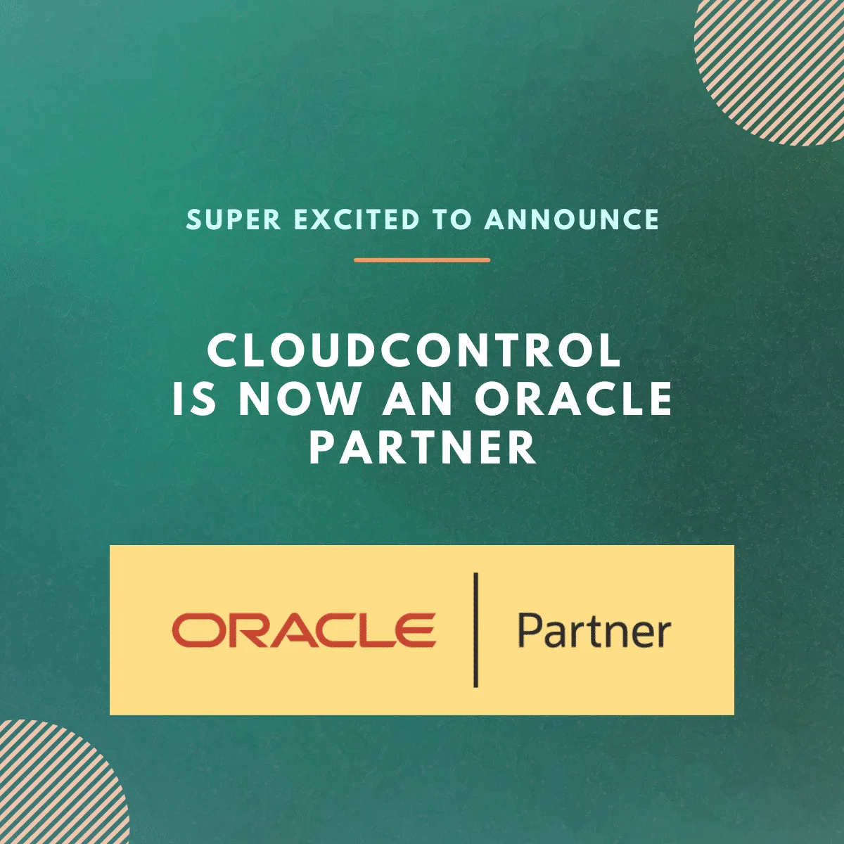 Cloud Control Is Now An Oracle Partner